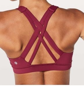 Lululemon Stash N Run Bra Ruby Wine